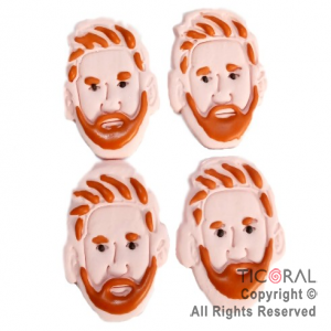 ADORNO CARITA DE MESSI AZUCAR X 4